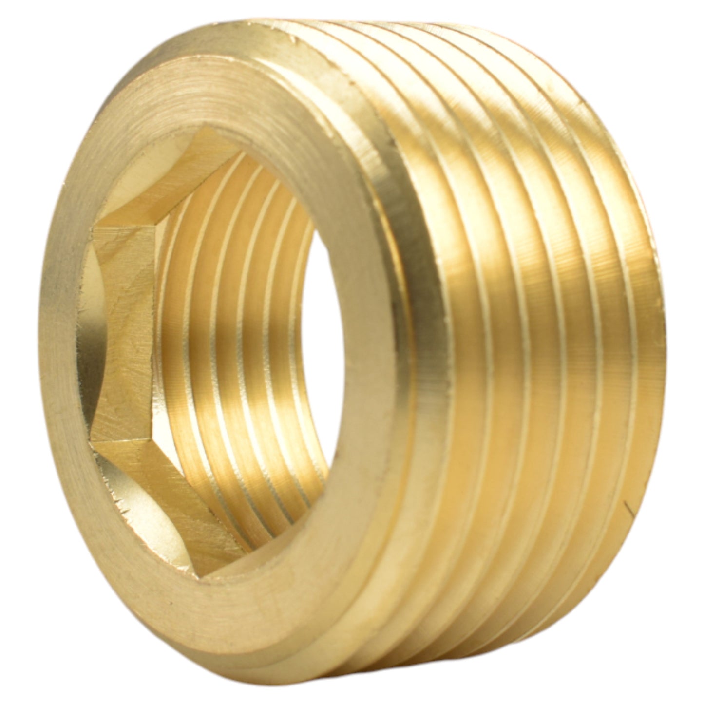 Thread Conversion Cap 1in BSPM - 3/4in BSPF, Brass Hose Pipe Fitting Tap Adapter
