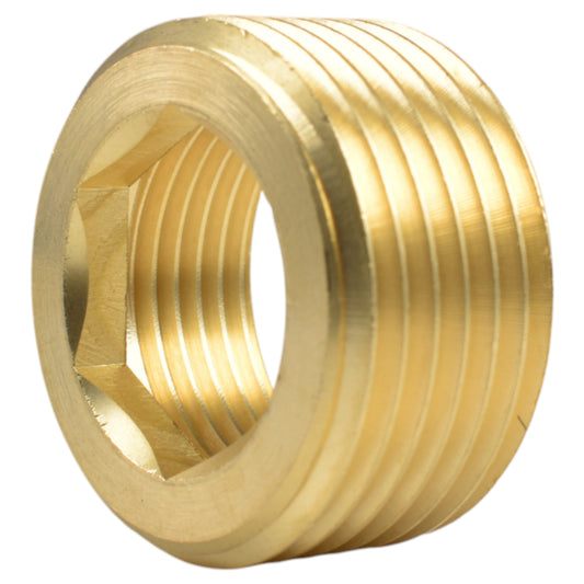Thread Conversion Cap 1in BSPM - 3/4in BSPF, Brass Hose Pipe Fitting Tap Adapter