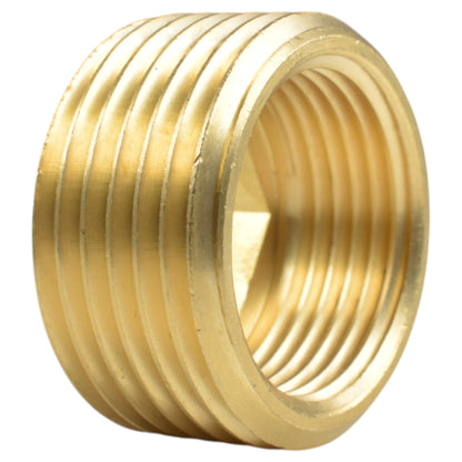 Thread Conversion Cap 1in BSPM - 3/4in BSPF, Brass Hose Pipe Fitting Tap Adapter