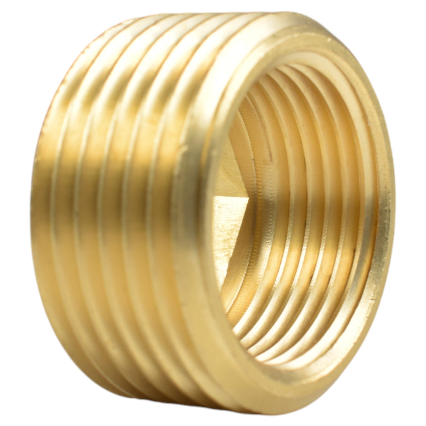 Thread Conversion Cap 1in BSPM - 3/4in BSPF, Brass Hose Pipe Fitting Tap Adapter